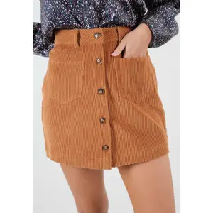 Falda de terciopelo para mujer Deeluxe Praline image-4