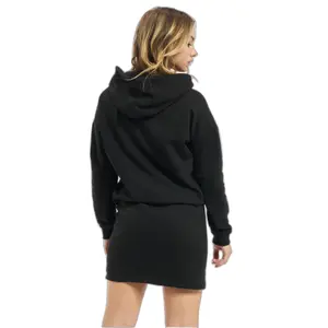 Robe sweat à capuche en coton femme DEF Organic image-1
