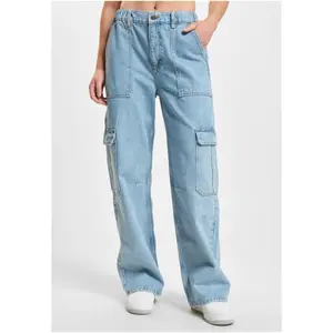 Pantalon cargo en jean femme DEF image-0