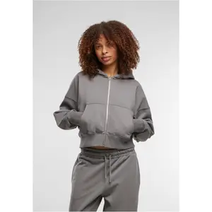 Casaco com capuz com fecho de correr para mulher DEF image-1