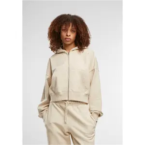 Casaco com capuz com fecho de correr para mulher DEF image-1