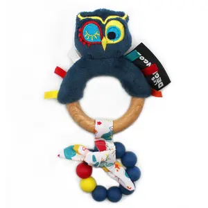 Kousací kroužek Deglingos Silicone Bois Astros Le Hibou