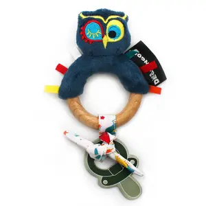 Kousací kroužek Deglingos Silicone Bois Astros Le Hibou image-1