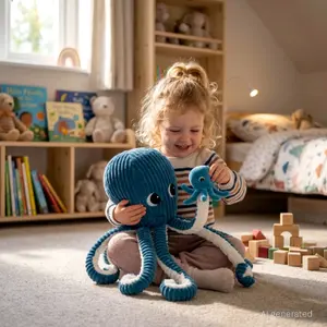 Peluche Deglingos Ptipotos Pieuvre Maman/Bebe image-1