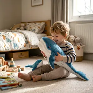 Peluche Deglingos Ptipotos Baleine Maman/Bebe image-1