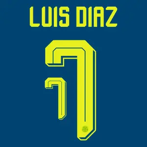 Flocage away Colombia Coupe du Monde LUIS DIAZ #7 2026