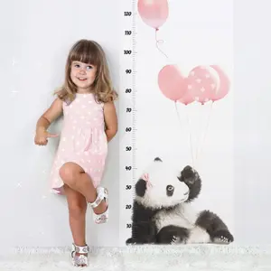 Naklejki dla niemowląt Dekornik Panda With Balloons Growth Chart image-1