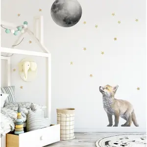 Αυτοκόλλητα μωρού Dekornik Little Fox And His Friend The Moon Set image-1