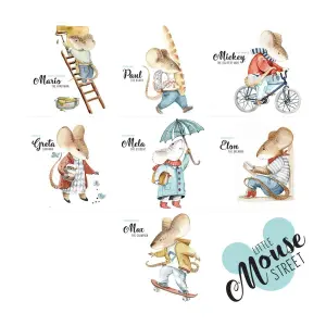 Klistermärken för barn Dekornik Little Mouse Street Set image-0