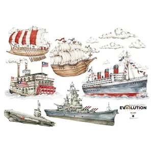 Αυτοκόλλητα μωρού Dekornik History Of Ships/Industrial Evolution image-0