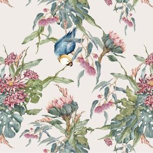 deko-tap-006-baby-behang-dekornik-tropical-parrots-roze-280x50-cm