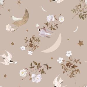 deko-tap-194-baby-behang-dekornik-birds-in-the-night-sky-beige-bruin-280x100-cm