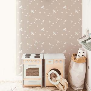 Einfache Tapete Muster Baby Dekornik Birds Powder image-1