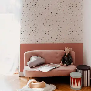 Einfache Tapete Muster Baby Dekornik Dots Minimini Cinnamon image-2