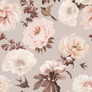 deko-tap-318-baby-behang-dekornik-peonies-ans-birds-roze-zalm-280x100-cm