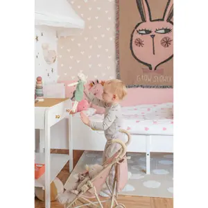 Einfache Tapete Muster Baby Dekornik Hearts image-3