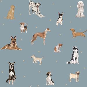 deko-tap-399-baby-behang-dekornik-dogs-are-the-best-blauw-navy-blauw-280x100-cm