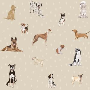 deko-tap-402-baby-behang-dekornik-dogs-are-the-best-with-dots-beige-280x100-cm