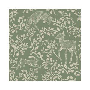 deko-tap-423-baby-behang-dekornik-forest-animals-and-fairytale-groene-280x50-cm