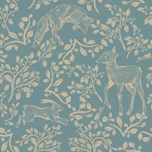 deko-tap-424-baby-behang-dekornik-forest-animals-and-fairytale-blauw-280x50-cm