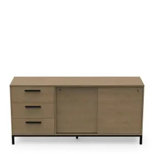 Buffet met 2 schuifdeuren en 3 lades Demeyere Craft image-0