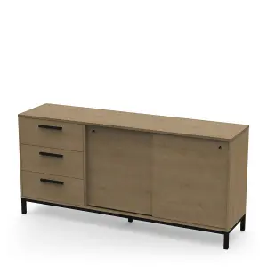 Buffet met 2 schuifdeuren en 3 lades Demeyere Craft image-2
