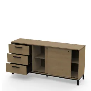 Buffet met 2 schuifdeuren en 3 lades Demeyere Craft image-3