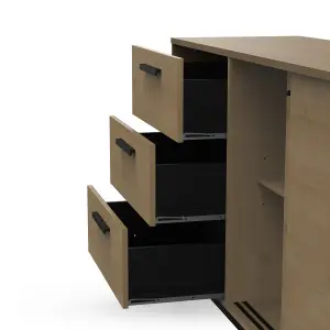 Buffet met 2 schuifdeuren en 3 lades Demeyere Craft image-4