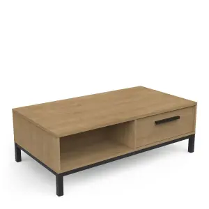 Salontafel met 2 lades en 2 open vakken Demeyere Craft image-0