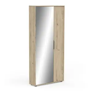Schoenenkast met 2 deuren en 1 spiegel Demeyere Ebony image-0