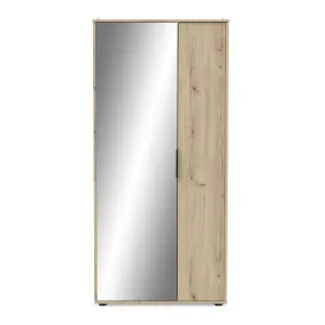 Schoenenkast met 2 deuren en 1 spiegel Demeyere Ebony image-1