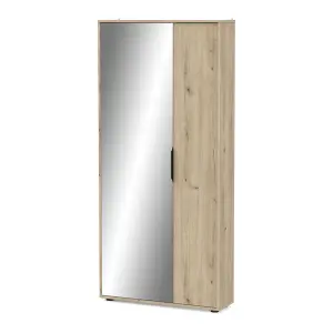 Schoenenkast met 2 deuren en 1 spiegel Demeyere Ebony image-2