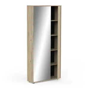 Schoenenkast met 2 deuren en 1 spiegel Demeyere Ebony image-3
