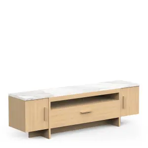TV-meubel met 2 openslaande deuren en 1 lade Demeyere Stoik image-0
