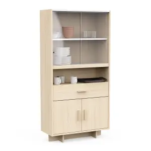Witryna z 1 szufladą i 2 otwieranymi drzwiami z 2 przeszklonymi drzwiami Demeyere Stoik image-0