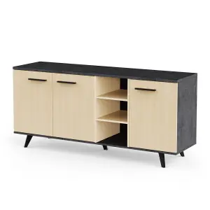 Buffet met 3 openslaande deuren en 3 nissen Demeyere Kent image-2