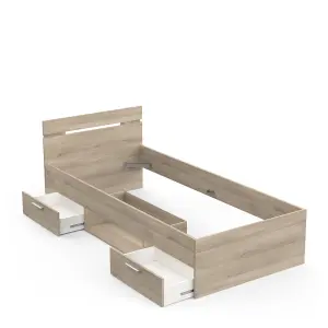 Bed met 2 laden en 1 nis Demeyere Michigan image-3