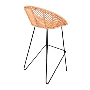 Rotan en metalen barkruk Demeyere Borneo image-2