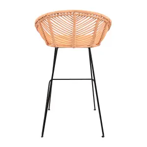 Rotan en metalen barkruk Demeyere Borneo image-4