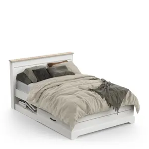 Moderne seng med 2 skuffer og 2 hylder Demeyere Cottage image-6