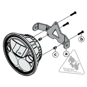 Additional motorcycle light bracket DENALI M5 Yamaha SCR 950 ABS (VN078) image-2