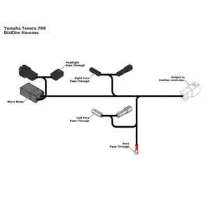 Cable adapter DENALI DialDim Plug & Play Yamaha Tenere 700 image-1