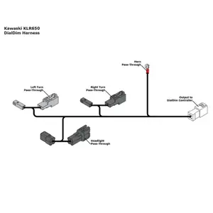 Cable adapter DENALI DialDim Plug & Play Kawasaki KLR 650 image-1