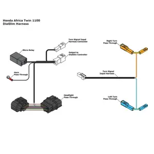 Kabeladapter DENALI DialDim Plug & Play Honda Africa Twin 1100 CRF 1100 L AFRICA TWIN ABS/CRF 1100 L AFRICA TWIN ADVENTURE SPORTS ABS image-1