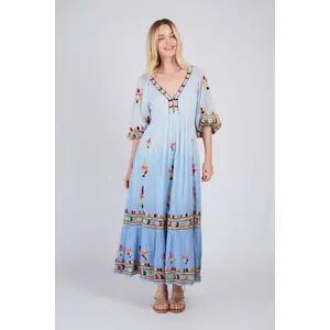 Vestito lungo ricamato da donna Derhy Candice image-1