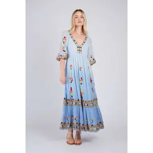 Vestito lungo ricamato da donna Derhy Candice image-2