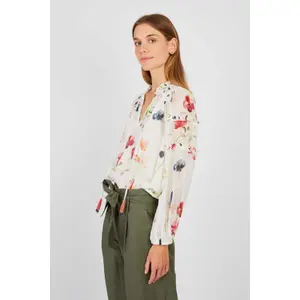 Floral Lace-Up Blouse Women Derhy Lovely image-2