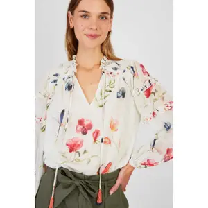 Floral Lace-Up Blouse Women Derhy Lovely image-4