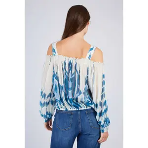 Off-the-shoulder Printed Blouse Women's Derhy Lagune image-3