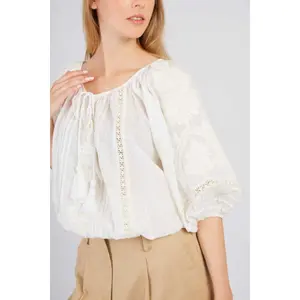Plain 3/4 Sleeve Blouse Women's Derhy Bahamas image-4